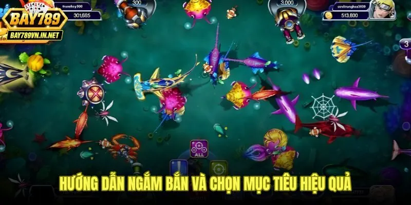 Bắn Cá Vui Bay789 - Luật Đơn Giản Cho Người Mới 3 Kỹ thuật ngắm bắn cá vui Bay789 theo hướng di chuyển mục tiêu